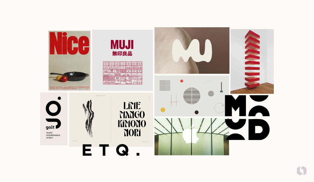 Minimalism visual style examples